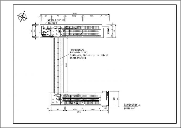 地下人行道电气施工图（带扶梯）_图1