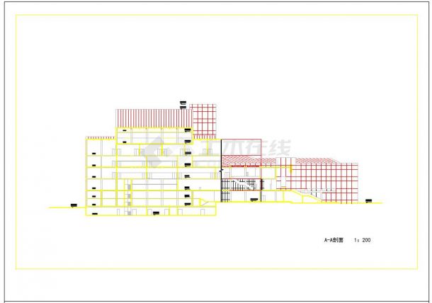 某精简大型图书馆方案CAD详图-图二