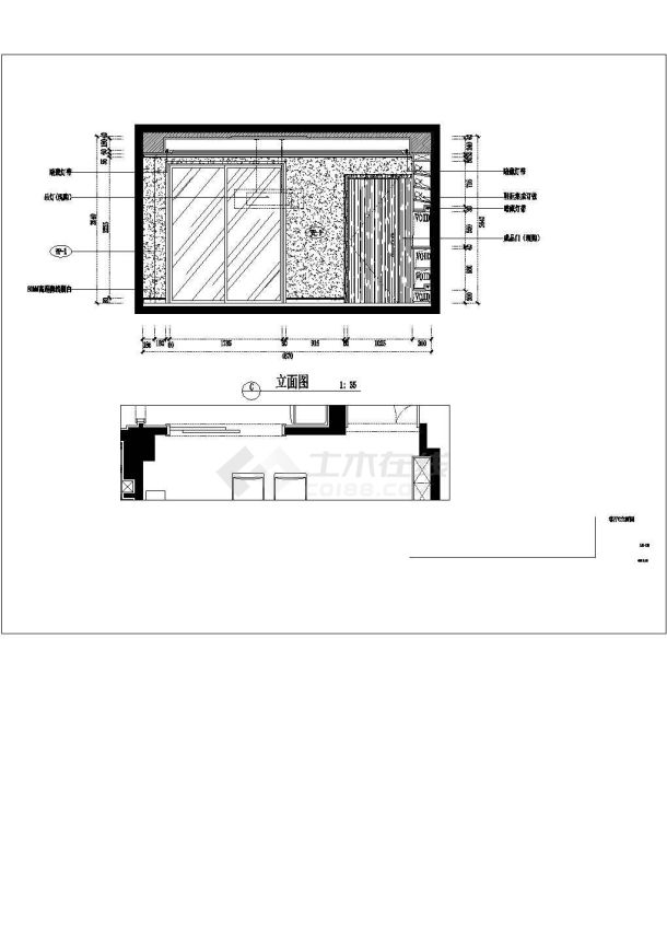 某地住宅室内装修设计建筑施工方案图-图二