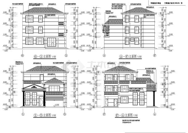 某地区某别墅建筑全CAD施工图纸-图二