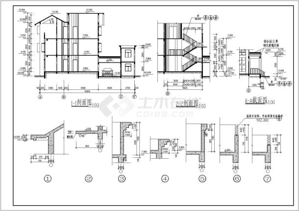 某地三层小别墅设计建筑规划施工图-图二