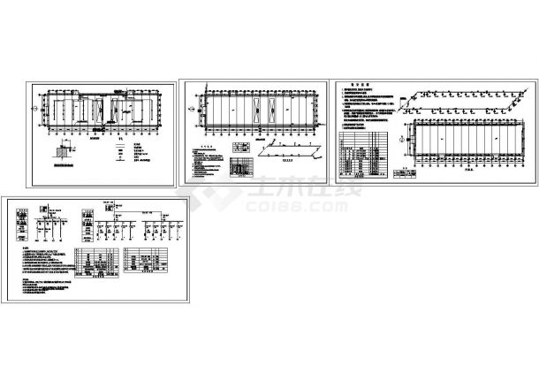 24米跨钢结构厂房建筑结构电气采暖设计-图一