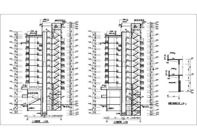 十一层大型综合商住楼建筑设计方案图_图1