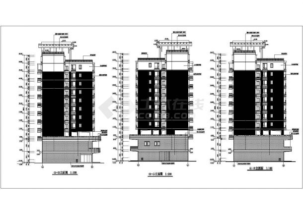 十一层大型综合商住楼建筑设计方案图-图二