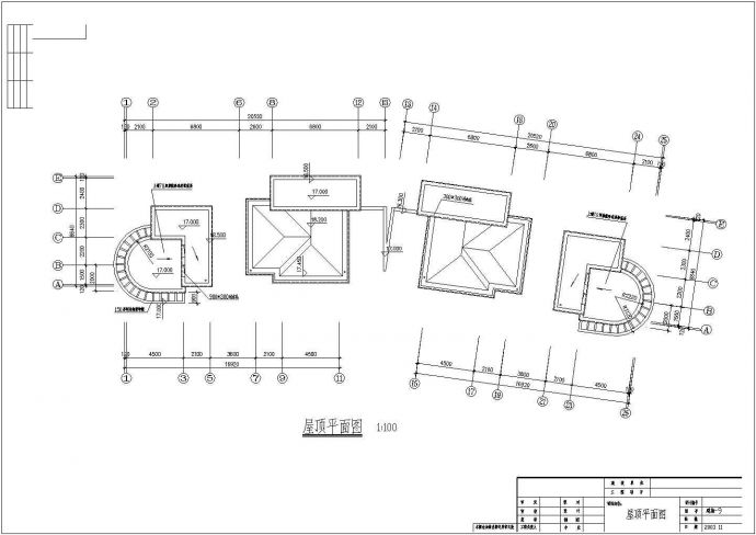  某地区联体别墅建筑施工CAD建筑设计图纸_图1