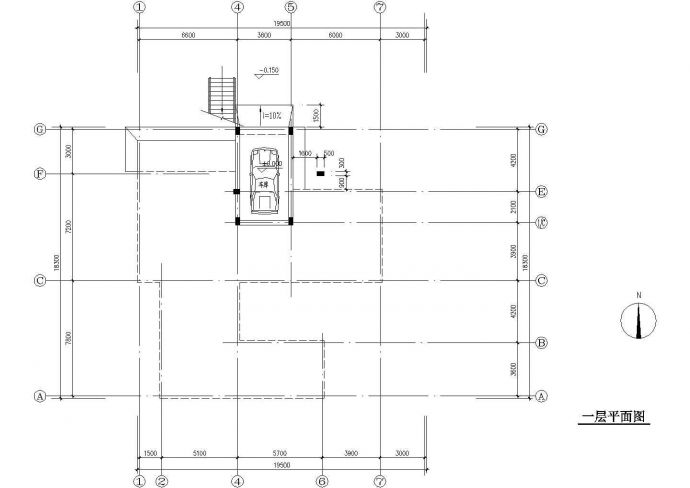  某地区室内带游泳池的别墅CAD建筑设计图纸_图1