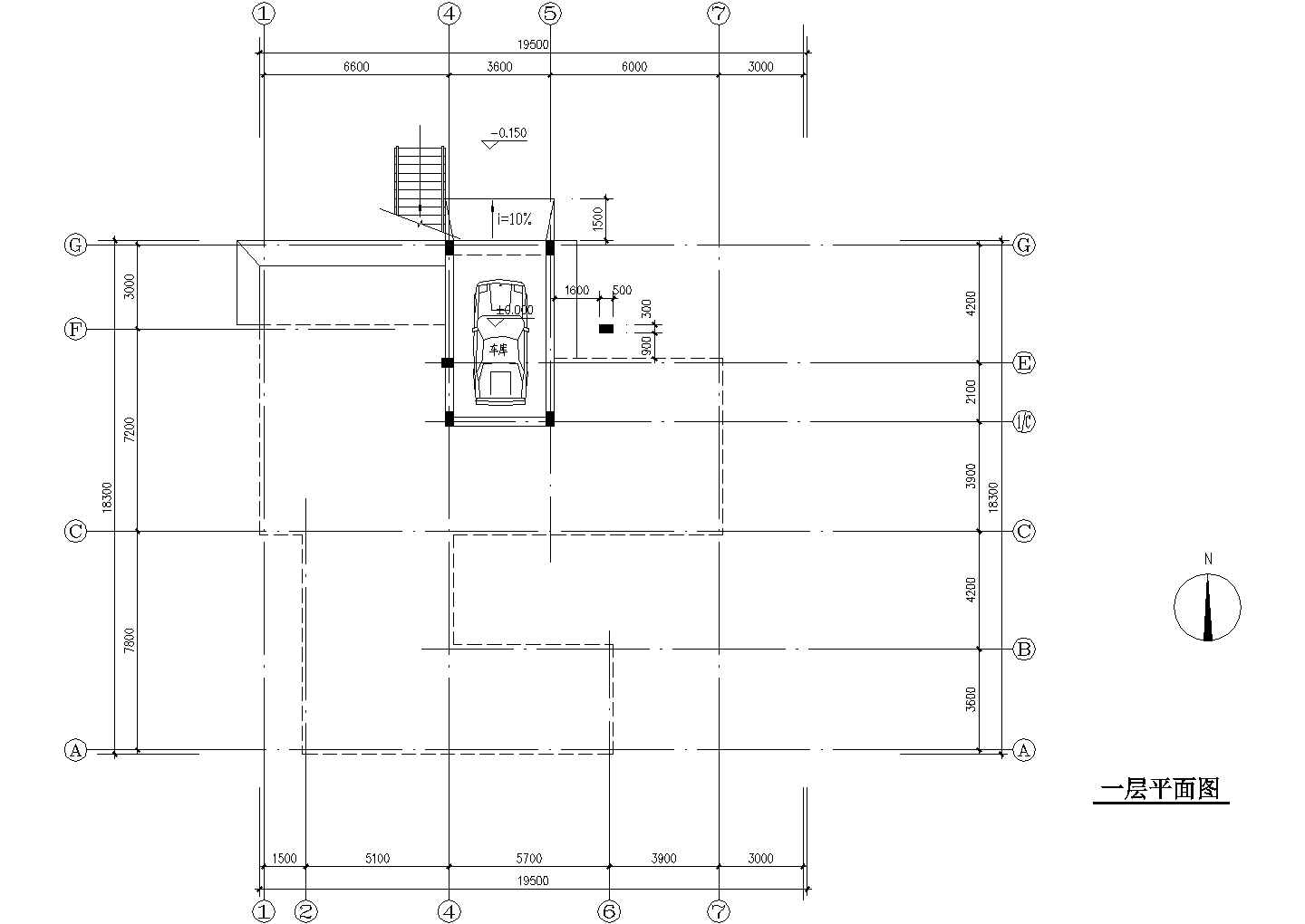  某地区室内带游泳池的别墅CAD建筑设计图纸