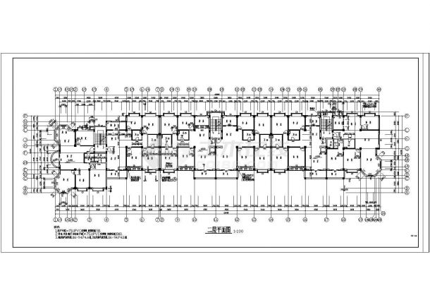 某地区多层住宅建施CAD建筑设计图纸-图二