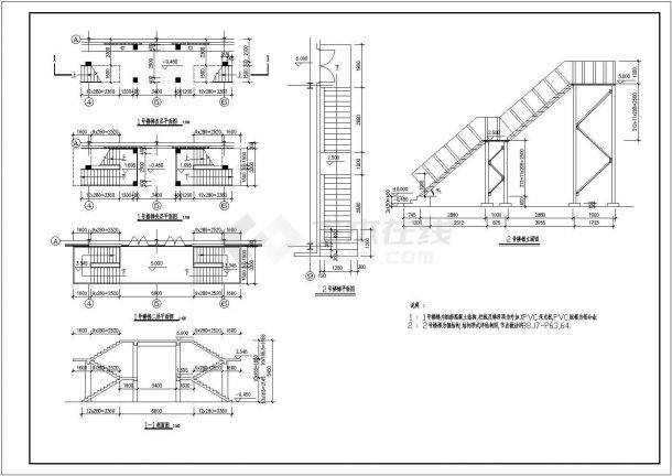 某地二层某食堂钢结构建筑设计图纸-图二