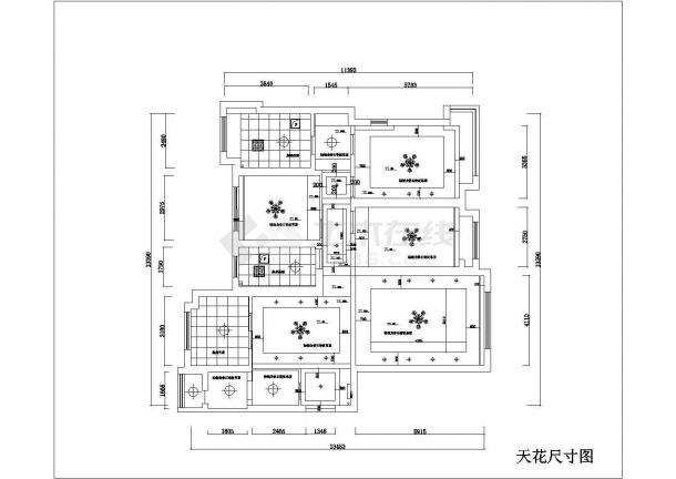180平米三室两厅家装设计图-图一