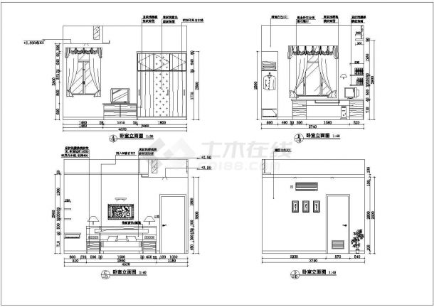 某地四层经典别墅装修设计规划施工图-图二