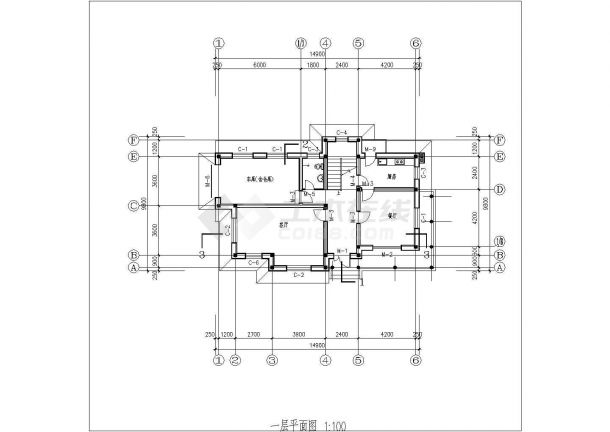 某地方别墅方案设计CAD建筑设计图纸-图一