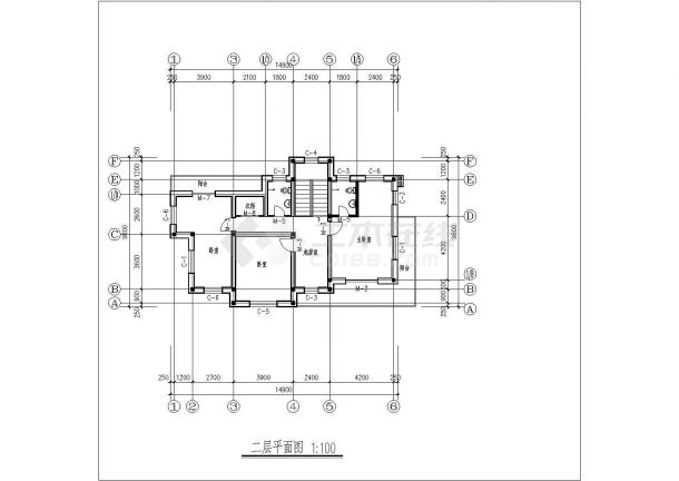 某地方别墅方案设计CAD建筑设计图纸-图二