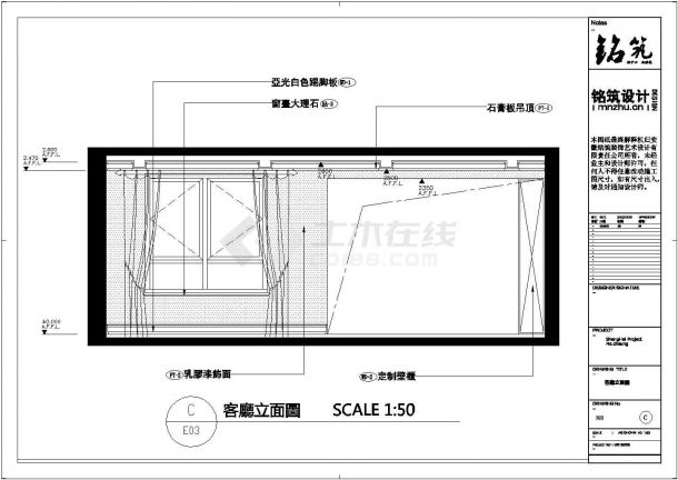 某中式欧式别墅装修设计图（含效果图）-图一