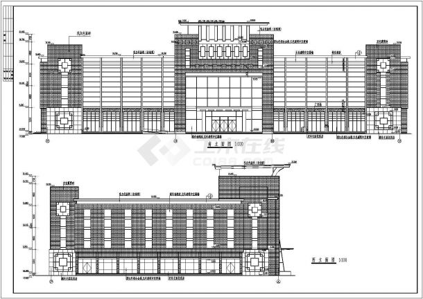  大型超市设计建筑施工图CAD图纸-图一
