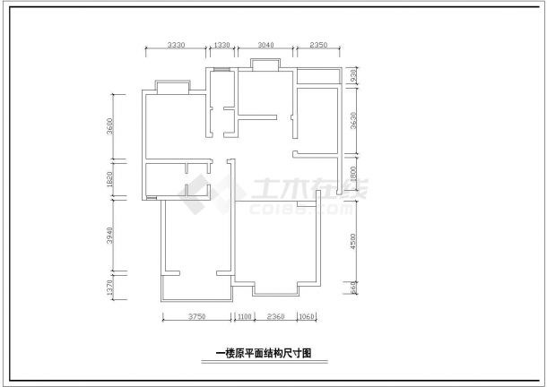 两层完整别墅室内家装cad设计平面施工图大样图-图一