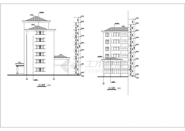 某地区二层综合楼建筑施工设计图纸-图二