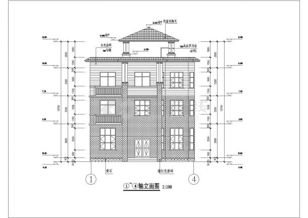 三层砌体结构私人别墅全套建筑施工图-图一