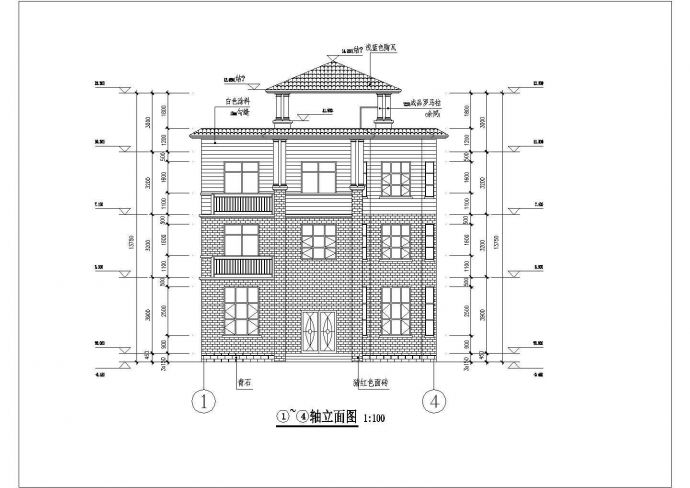 三层砌体结构私人别墅全套建筑施工图_图1