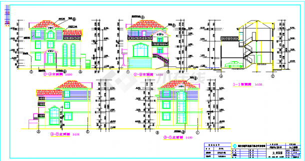 某地三层别墅水电CAD设计施工图-图一