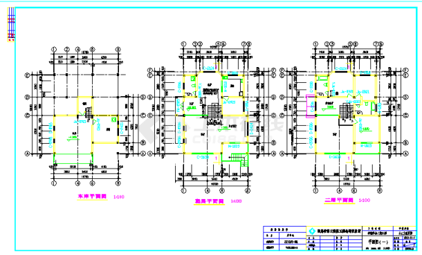 某地三层别墅水电CAD设计施工图-图二