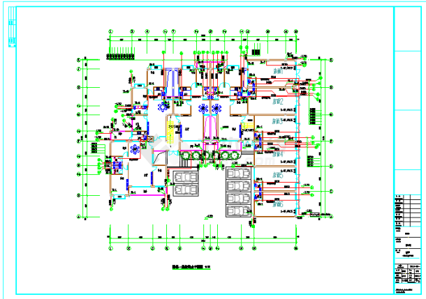 某国社村六层建筑给排水CAD施工设计图-图一