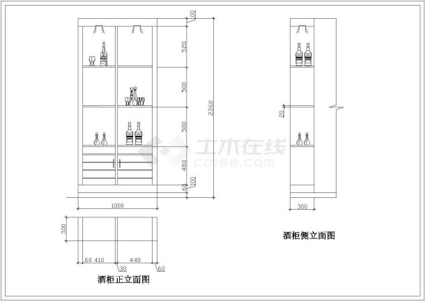 小型跃层住宅楼室内精装修cad施工图-图六