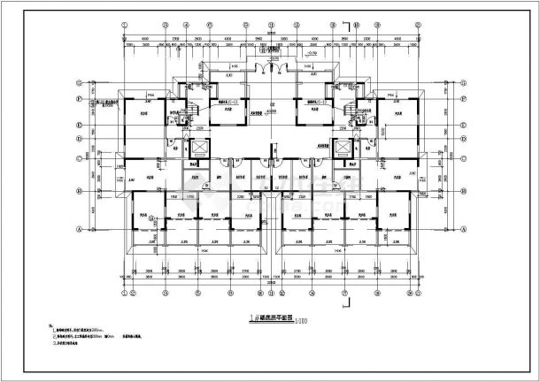 某地区住宅楼施工CAD建筑设计图纸-图一