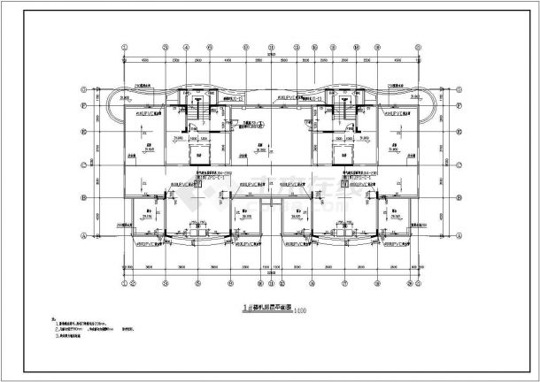 某地区住宅楼施工CAD建筑设计图纸-图二