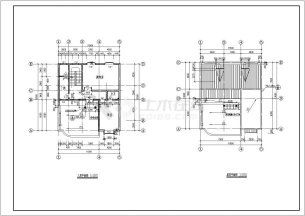 某别墅设计方案CAD建筑设计图纸-图二