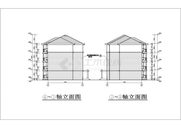 一套多层住宅楼设计方案CAD建筑设计图纸-图一