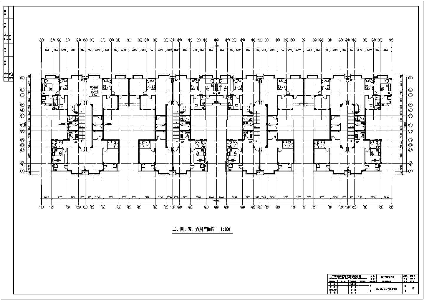 某教工宿舍单体设计方案CAD建筑设计图纸