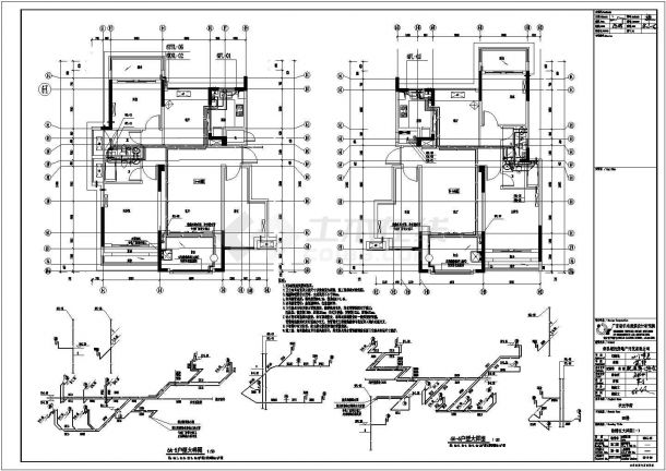 某市地下1层16层市政宾馆给排水CAD设计图-图二