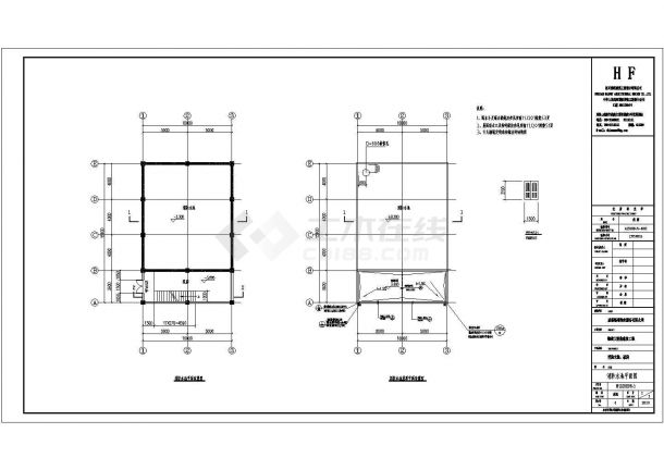 某地高档经济酒店消防水池CAD平面设计布置图-图二