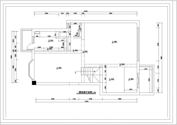 经典别墅室内精装修全套cad平面施工图_图1