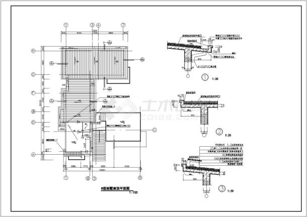 某山庄别墅设计建筑施工cad设计图-图一