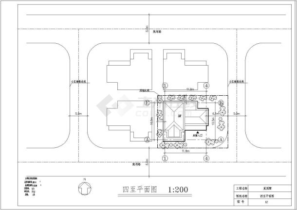 某小区住宅楼全套设计方案cad图纸-图二