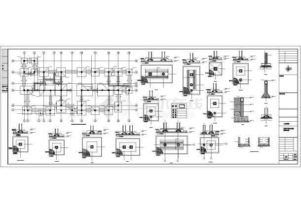 某联排别墅结构CAD施工设计图纸-图一