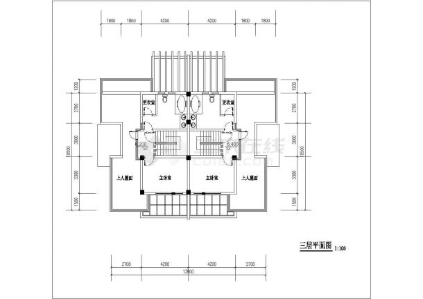 某联排别墅建筑CAD结构施工设计图-图二
