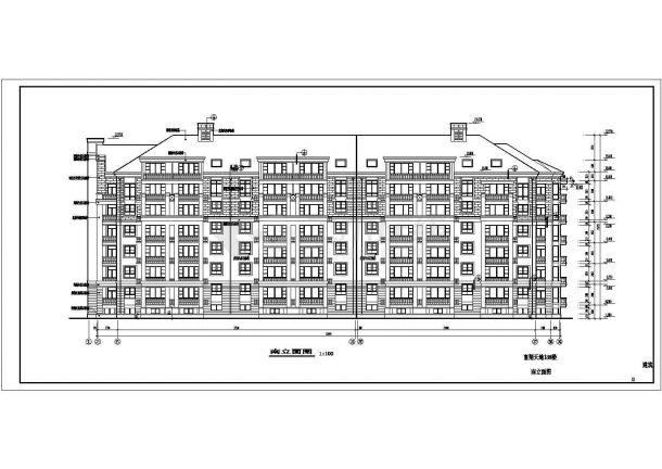 某小区多层住宅CAD设计施工图纸-图一