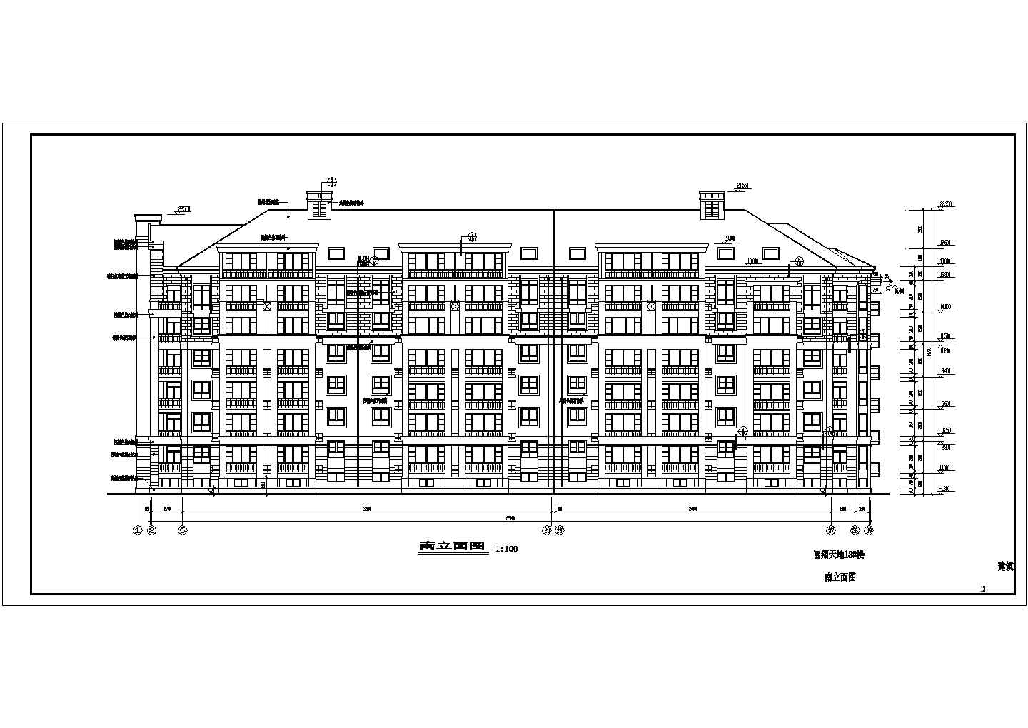 某小区多层住宅CAD设计施工图纸