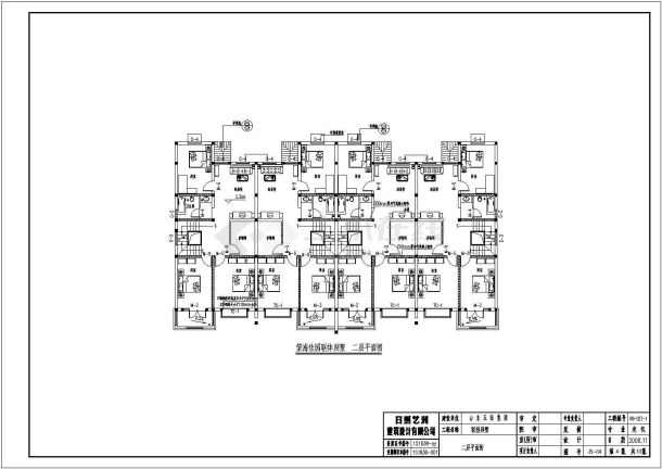 某联排别墅建筑结构CAD施工设计图-图二