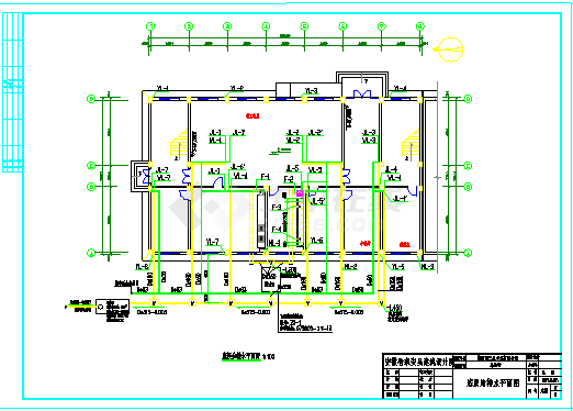 木业有限公司四层办公楼CAD给排水设计图-图一