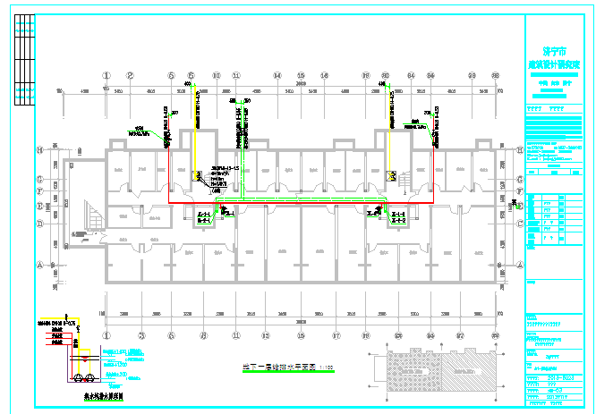 某小区住宅楼给排水图CAD施工设计图_图1