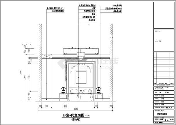 经典摩洛哥别墅室内装修cad施工图-图一