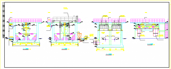 巴氏计量槽格栅及曝气沉砂池系统cad设计图_图1