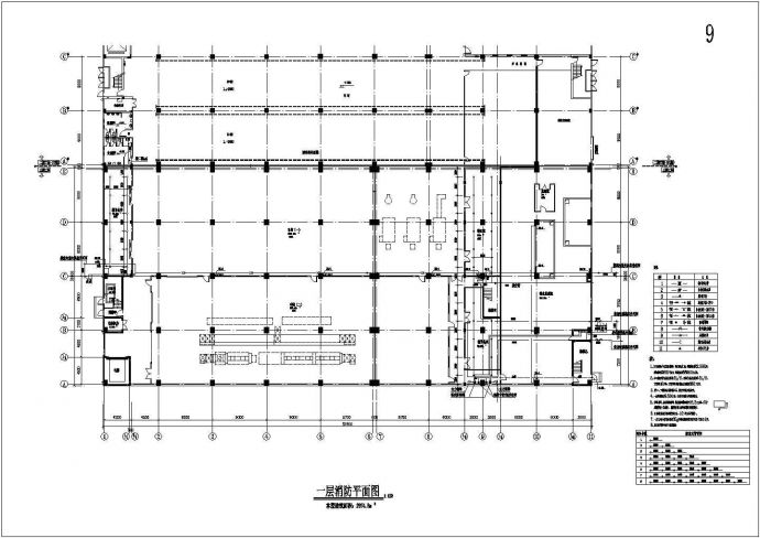 高科技工业厂房带夹层给排水施工cad设计图_图1