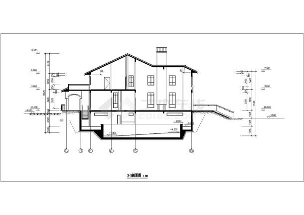 二层1023平方米别墅建筑设计图-图一