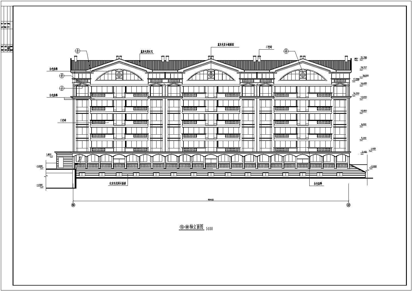 六层砖混结构居民楼房建筑施工图纸