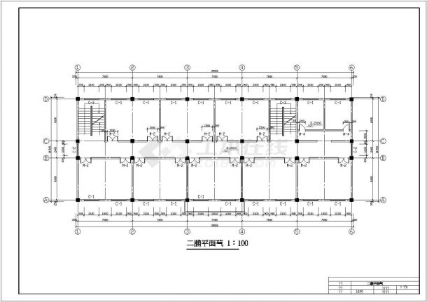 【毕业设计】七层4119平米框架办公楼建筑结构图-图二